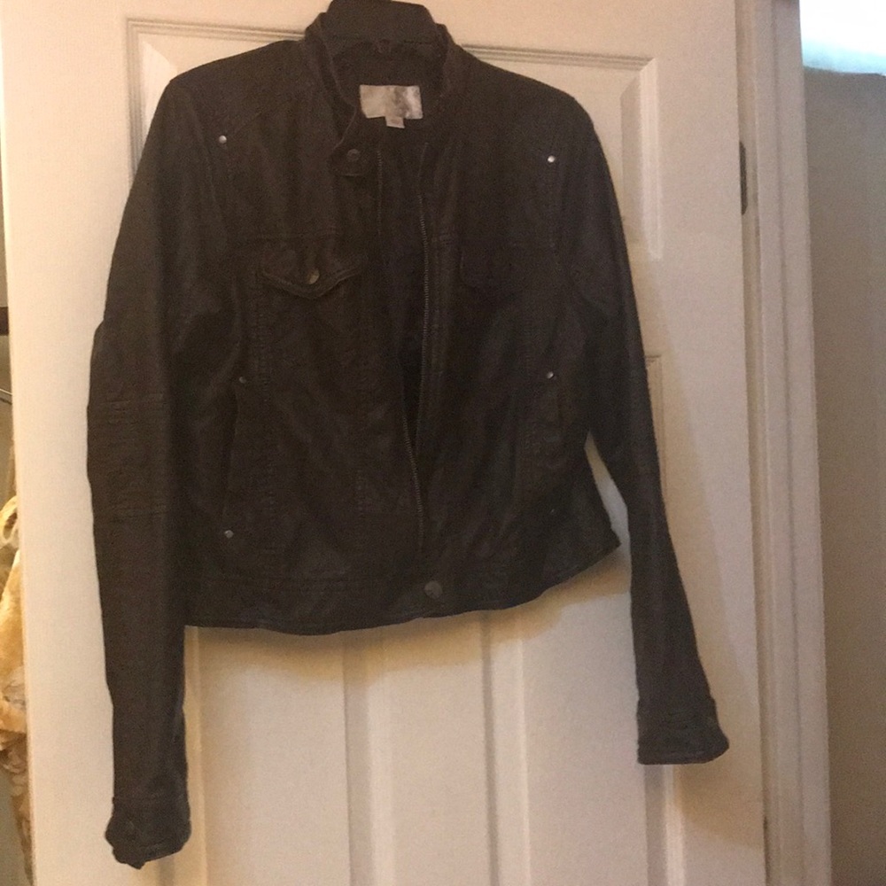 Brown leather like jacket